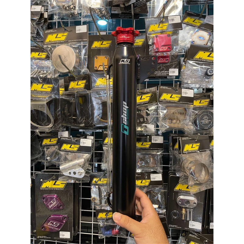 ถังพักน้ำอลูมิเนียม & ดำ แบบยาว (ยาว 39 Cm.) พร้อมฝา billet งาน Ms.