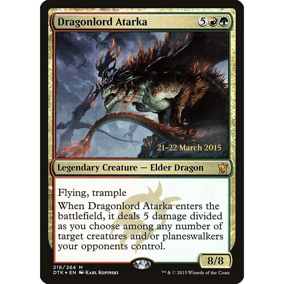 Dragonlord Atarka DTK, 30th Anniversary การ์ด Magic the Gathering [MTG] ของแท้