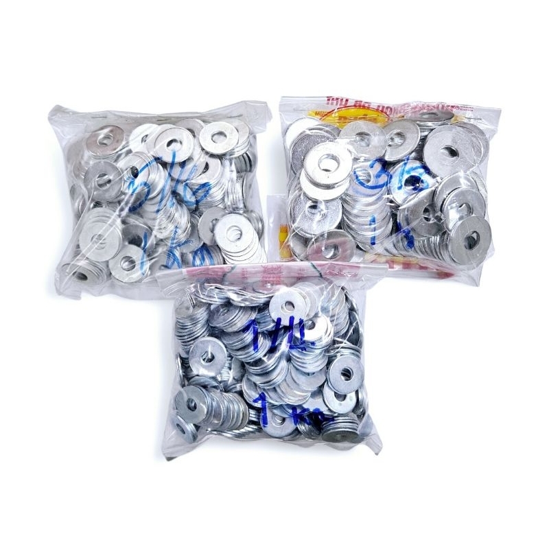 แหวนอีแปะ ชุบขาว 1/4" 5/16" 3/8" ราคาต่อ 1 ก.ก..แหวนอีแปะ2หุน แหวนอีแปะ2หุนครึ่ง แหวนอีแปะ3หุน