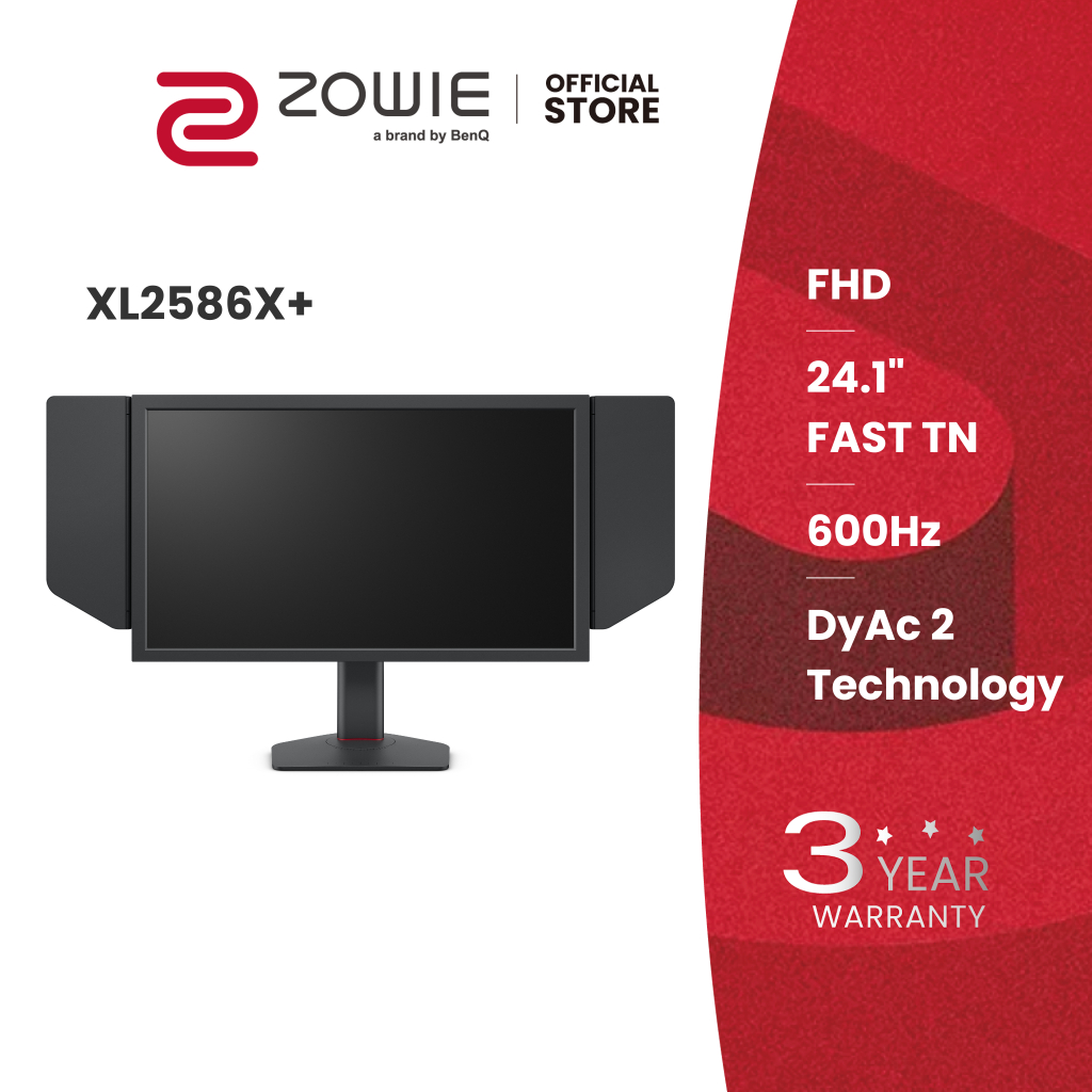 ZOWIE XL2586X+ 24.1นิ้ว Fast TN 600Hz DyAc™2 Esports Gaming Monitor (จอเกมมิ่ง 600hz, จอคอมเล่นเกม)