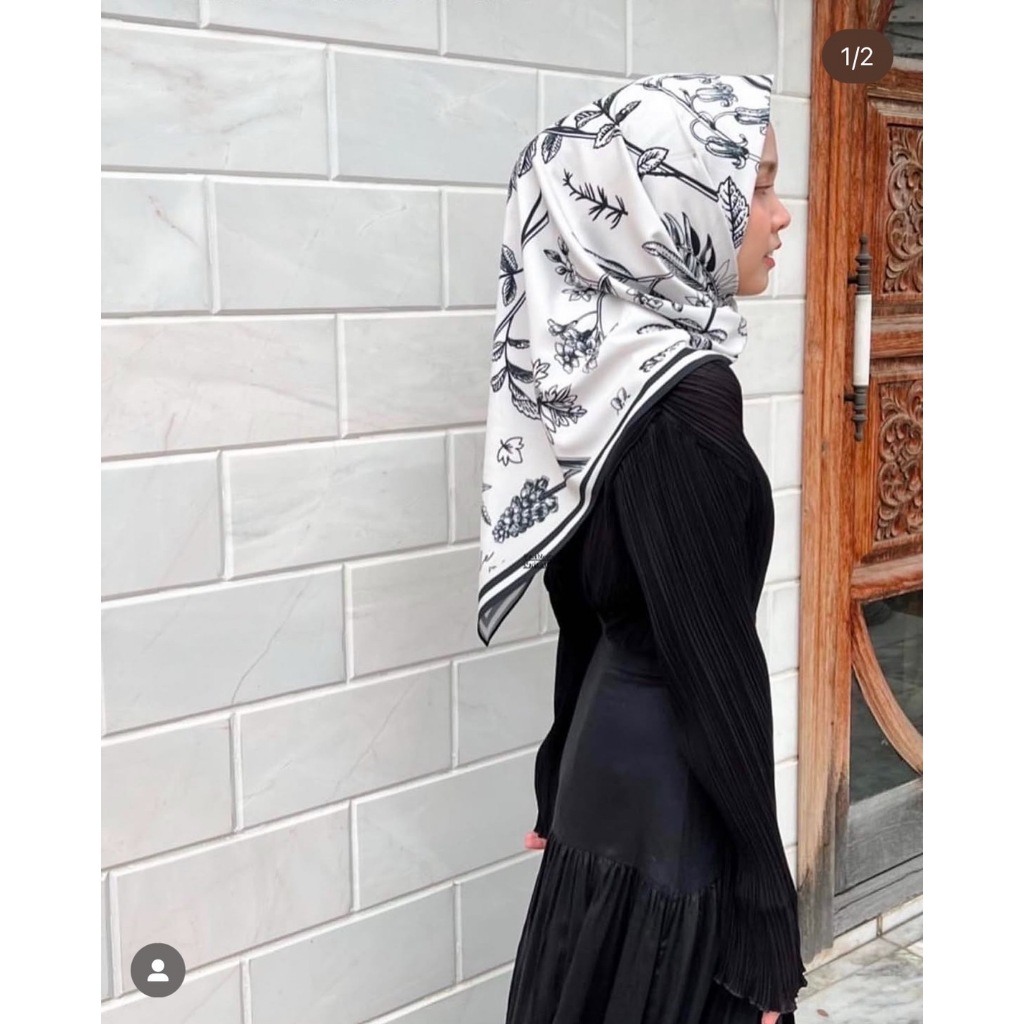 N Able Haru hijab (Premium matte silk nano) นุ่มเบาสบายคลุมง่ายไม่ลื่น Size115x115cm [N Able Style]