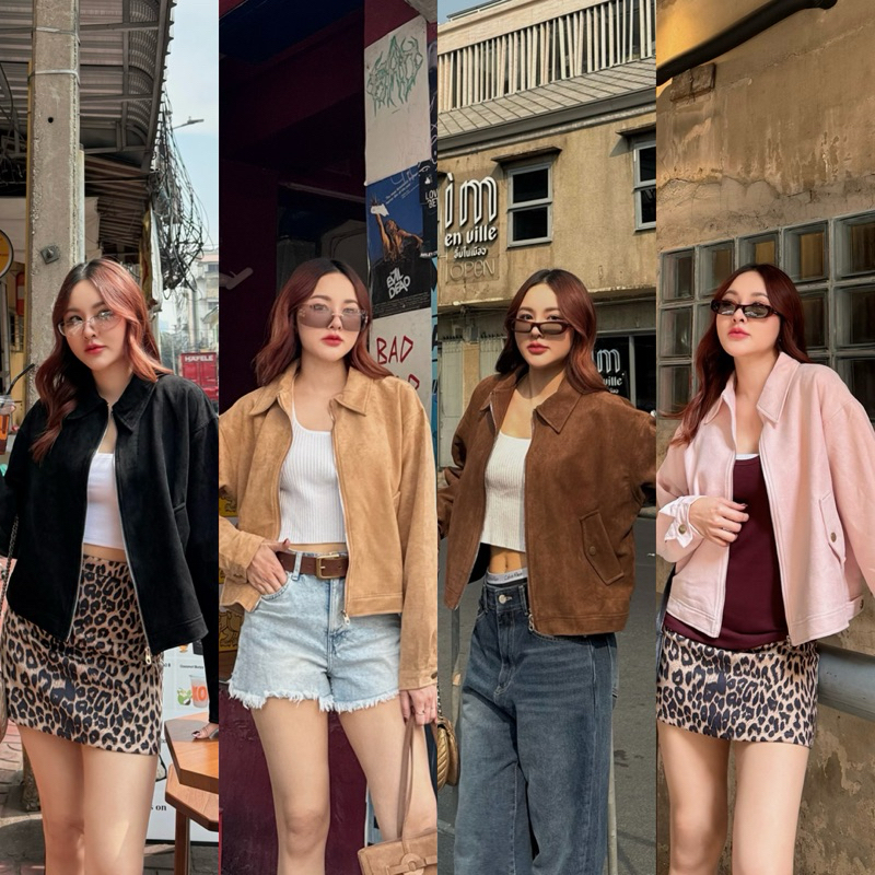 MALIMAYS - PAPER suede jacket แจ็คเก็ตหนังกลับ