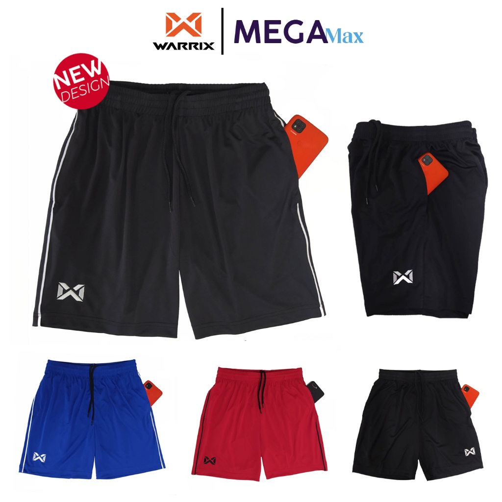 กางเกงกีฬา มีกระเป๋า WARRIX 241FBACL01 มีแถบ ผ้าไมโคร ปักโลโก้