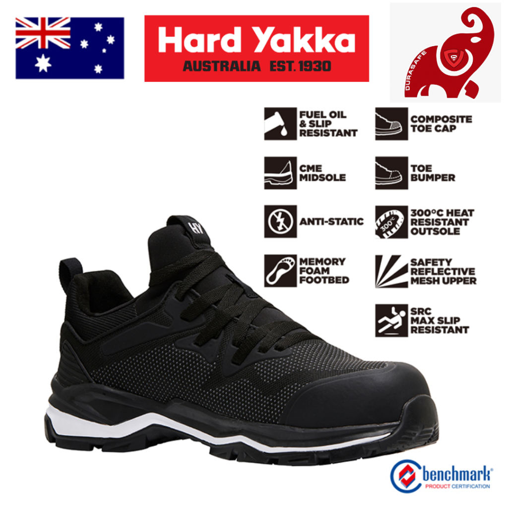รองเท้าเซฟตี้ HARD YAKKA Y60337 ICON Safety Shoe Black