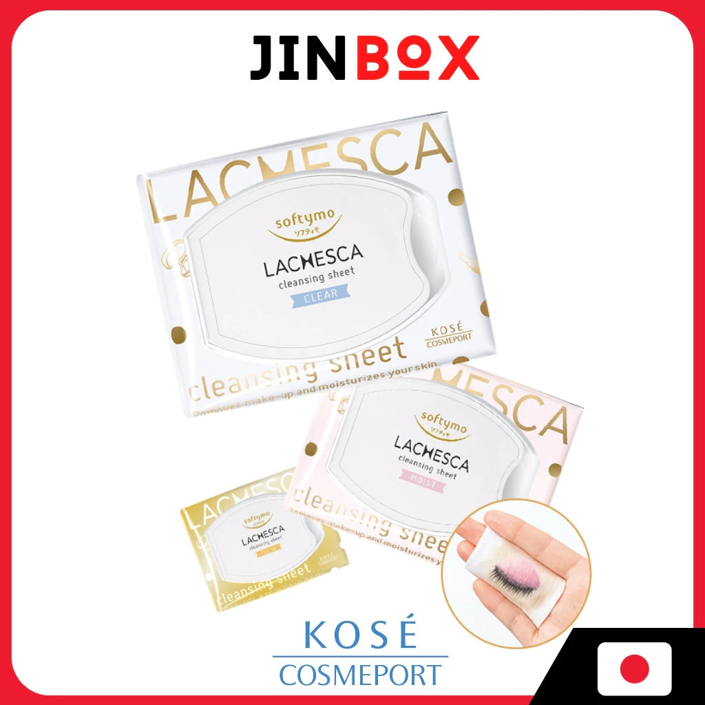 Kose Softymo Lachesca Water Cleanser sheets - แผ่นล้างเครื่องสําอาง