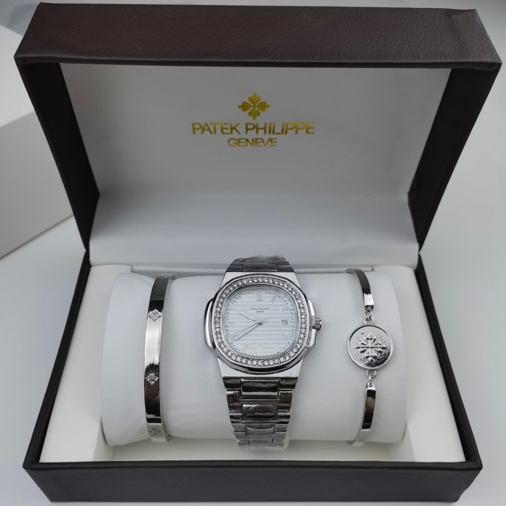 Patex ฟิลลิป แถบเหล็กผู้ชายนาฬิกาปฏิทินนาฬิกา quartz แฟชั่นเรียบง่าย