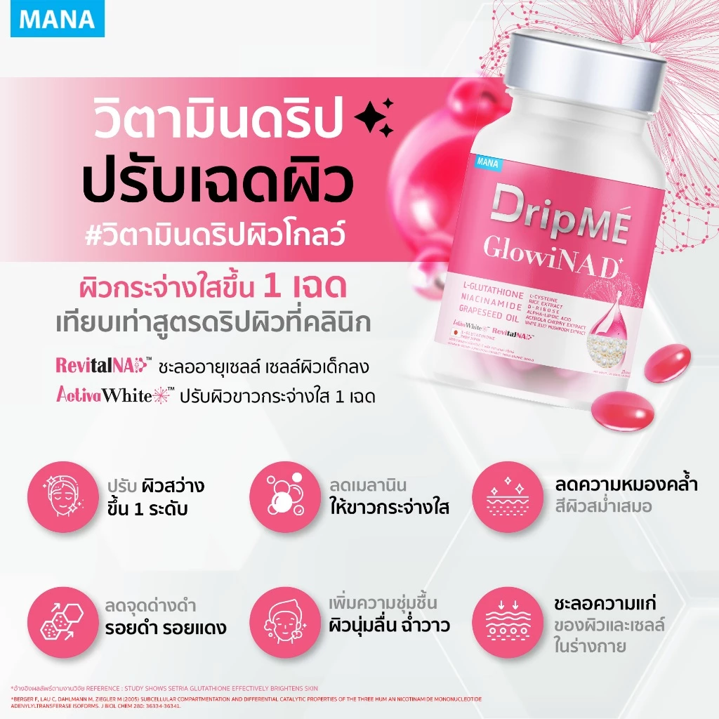 MANA DripME GlowiNAD+ มานา ดริปเม่ โกลว์ บำรุงผิว thumbnail 8