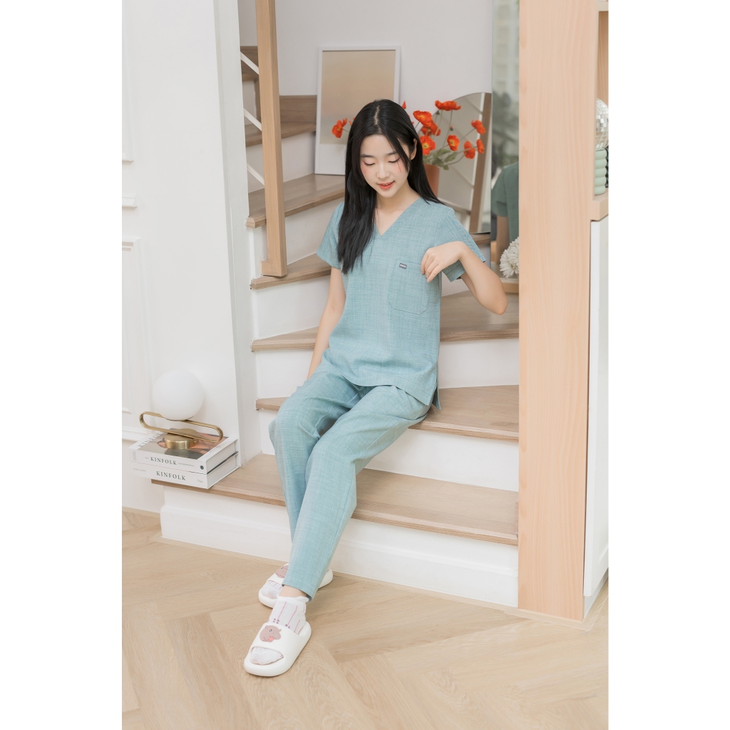 ชุดสครับคอวี ไม่ต้องรีด ยับยาก สวมใส่สบาย ยืดได้เล็กน้อย – โปรปัง