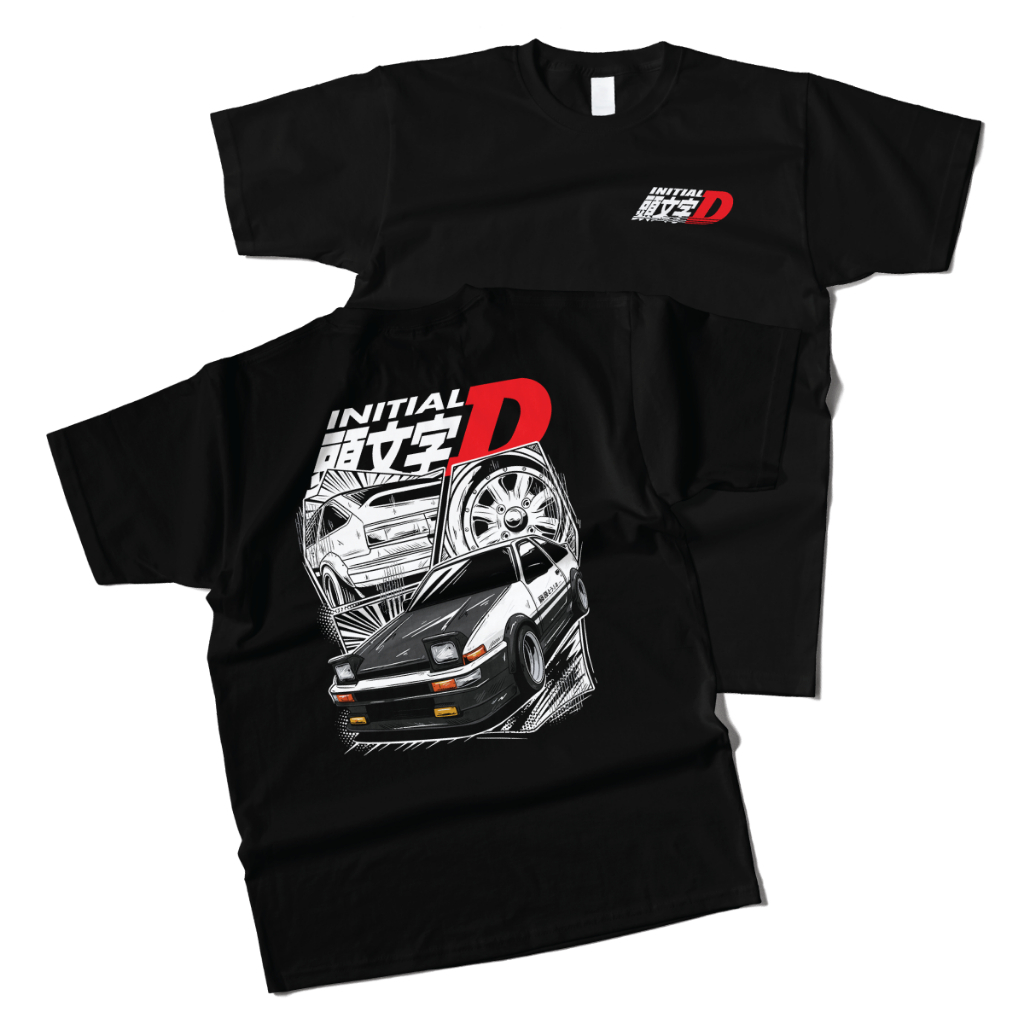 Fully(ฟูลลี่) เสื้อยืดลายสกรีน Initial D (แขนสั้น)