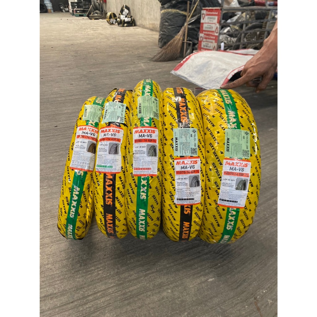 ยางมอเตอร์ไซค์ MAXXIS รุ่น MA-V6 ขนาด 70/90-14 , 80/90-14 , 90/90-14 , 110/70-14 , 120/70-14 TL ยางใ