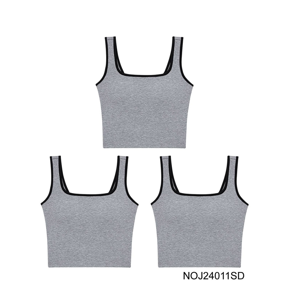 Sabina Bra Tops (Set 3 ชิ้น) [Online Exclusive] Loungewear เสื้อกล้าม รหัส NOJ24011SD - สีเทาเข้ม