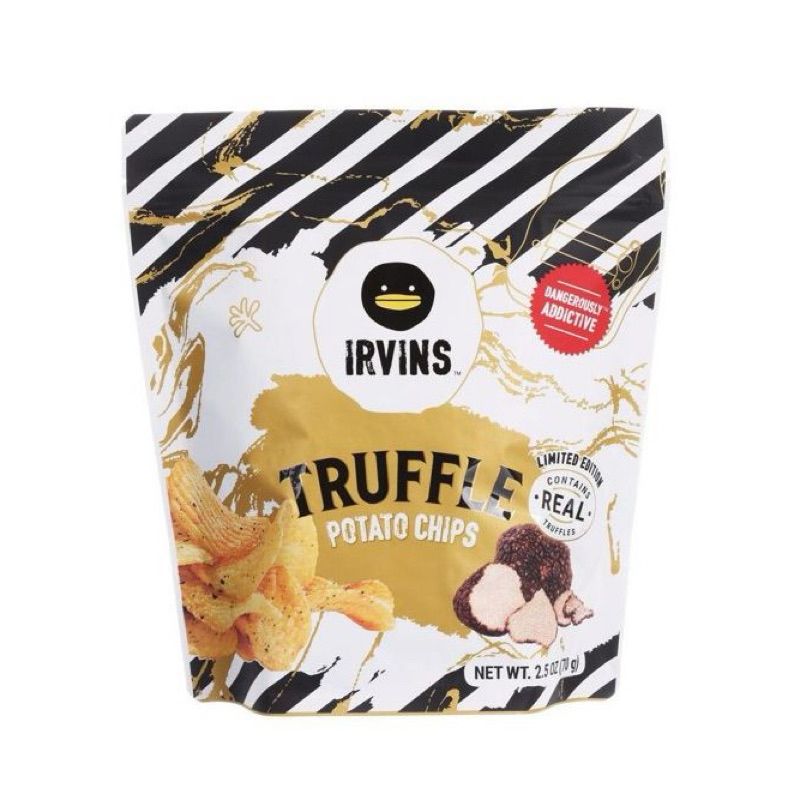 east Irvins potato chips truffle 70g. มันฝรั่งทอดกรอบรสทรัฟเฟิล นำเข้าจากสิงคโปร์