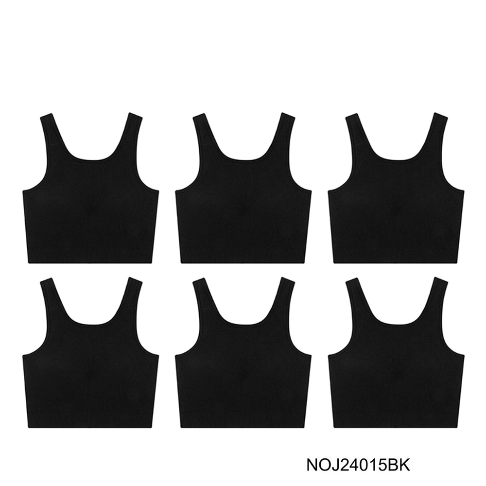 Sabina Bra Tops (Set 6 ชิ้น) [Online Exclusive] Loungewear เสื้อกล้าม รหัส NOJ24015BK - สีดำ