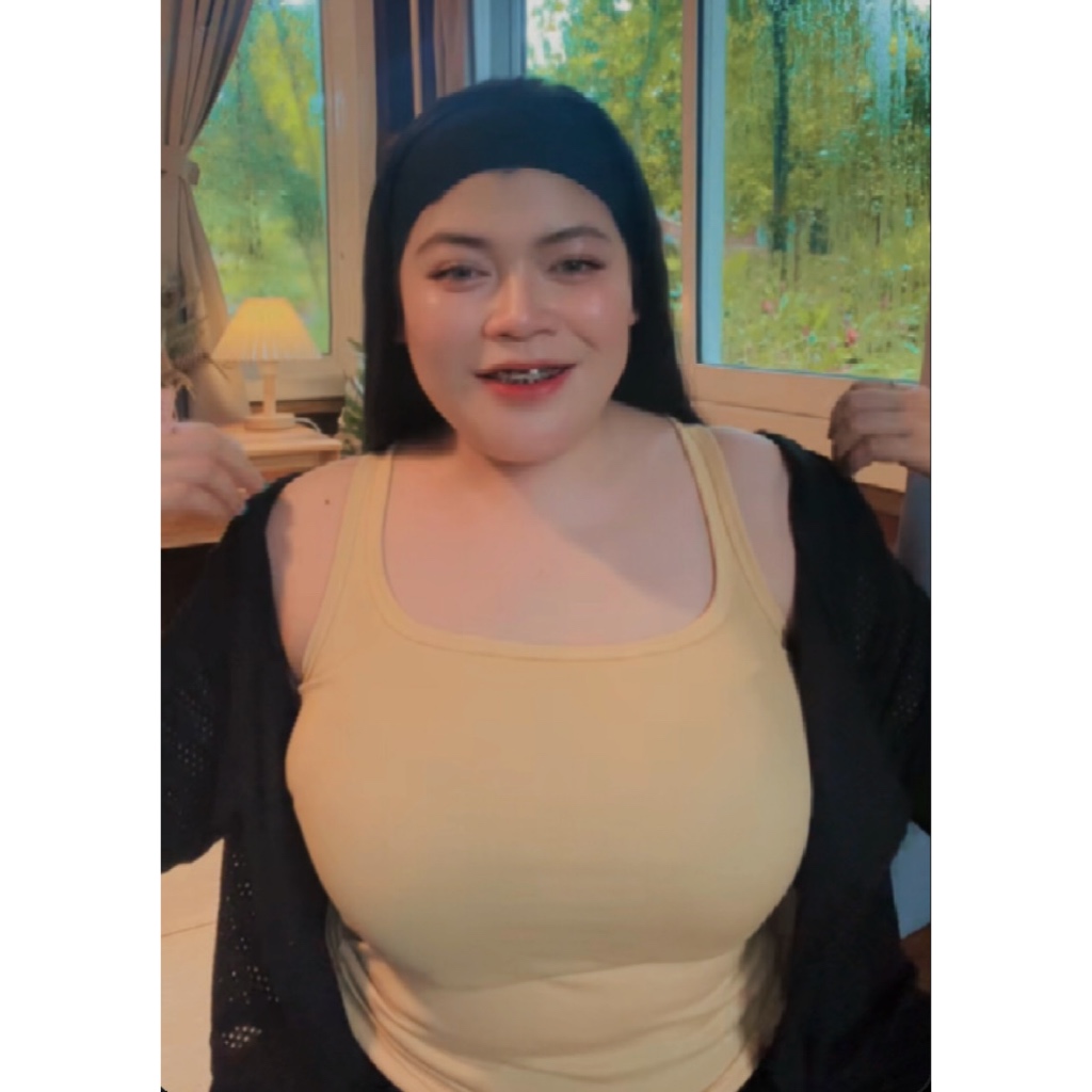 เสื้อกล้ามสาวอวบ  สาวพลัสไซส์ L  XL รูปถ่ายจากสินค้าจริง ส่งจากไทย ราคา ถูกที่สุด ดีลบีเคเค แกลเลอรีภาพที่ 4