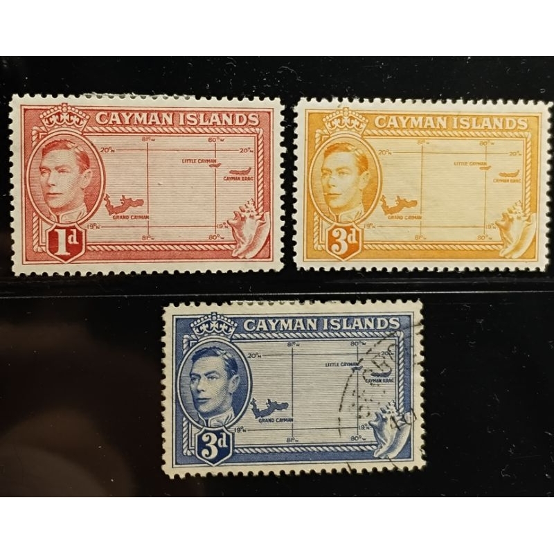 💥 CAYMAN ISLANDS 1938-48 / Islands Map