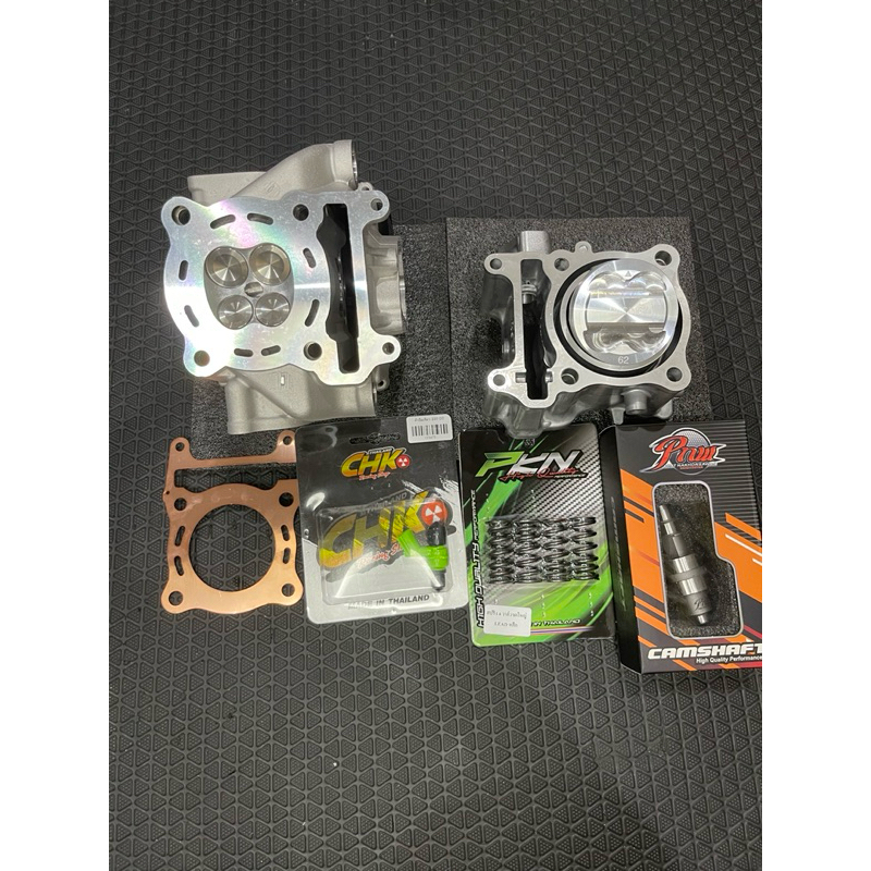 ชุดคิท หลีด จีออโน่ Pcx160 เสื้อลูกCNC62-63 ฝาRG19-22/แคมช่างพัฒนครสวรรค์ สปริงวาวแต่งPKNรับรอบ12,000 หัวฉีดแต่ง