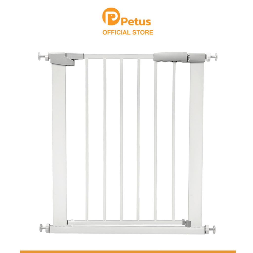 Petus รั้วกั้น ซี่ห่าง 5 ซม. รั้วกั้นสัตว์เลี้ยง และ เด็ก ที่กั้นประตู แบบไม่เจาะผนัง ประตูล็อค Auto