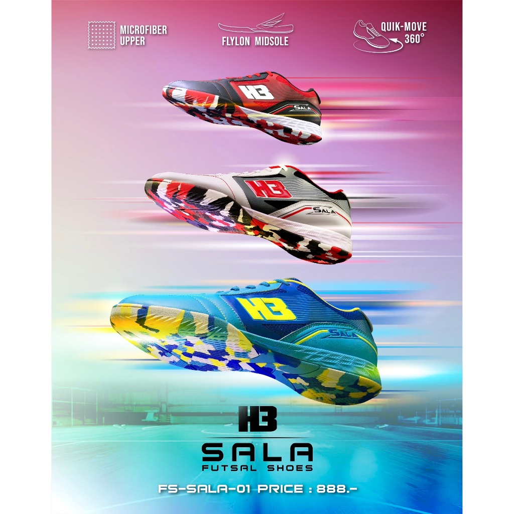 รองเท้าฟุตซอล รุ่น Sala (H3 Futsal Shoes SALA)