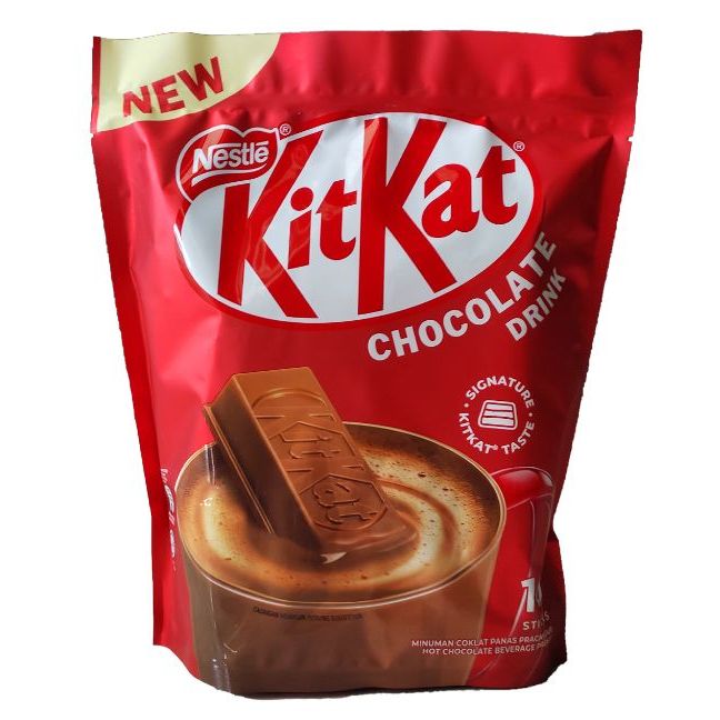 kitkat chocolate drink  10 stick ผงชงช็อกโกแลตคิทแคท 330 กรัม มีฮาลาล จากมาเลเซีย EXP.30/09/26