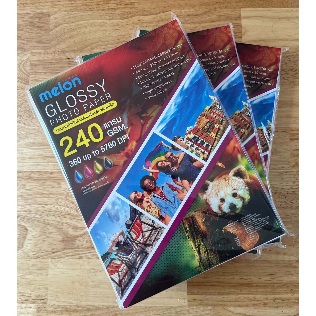 กระดาษโฟโต้ Glossy Photo Paper A4 กระดาษสำหรับพิมพ์อิงค์เจ็ท