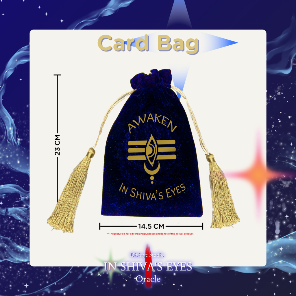 ถุงใส่ไพ่ Card bag | In Shiva's Eyes oracle **ใช้กับไพ่สำรับอื่นได้
