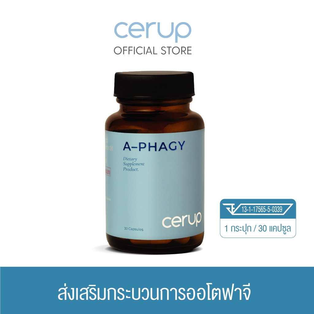 Cerup A-PHAGY ผลิตภัณฑ์เสริมอาหารซีรัป เอ-ฟาจี้ สารสกัดจากเรสเวอราทรอล Resveratrol สดชื่น กระปรี้กระเปร่า a phagy