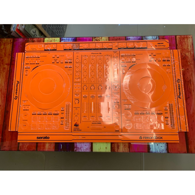 Skin cover dj for DDJ FLX10 สีส้ม สติกเกอร์ติดเครื่องDJ สีส้ม สำหรับเครื่องเล่นDJ รุ่น DDJ FLX10