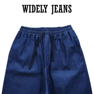 JAMANBKK / WIDELY JEANS / กางเกงยีนส์ขากระบอก เอวยางยืด