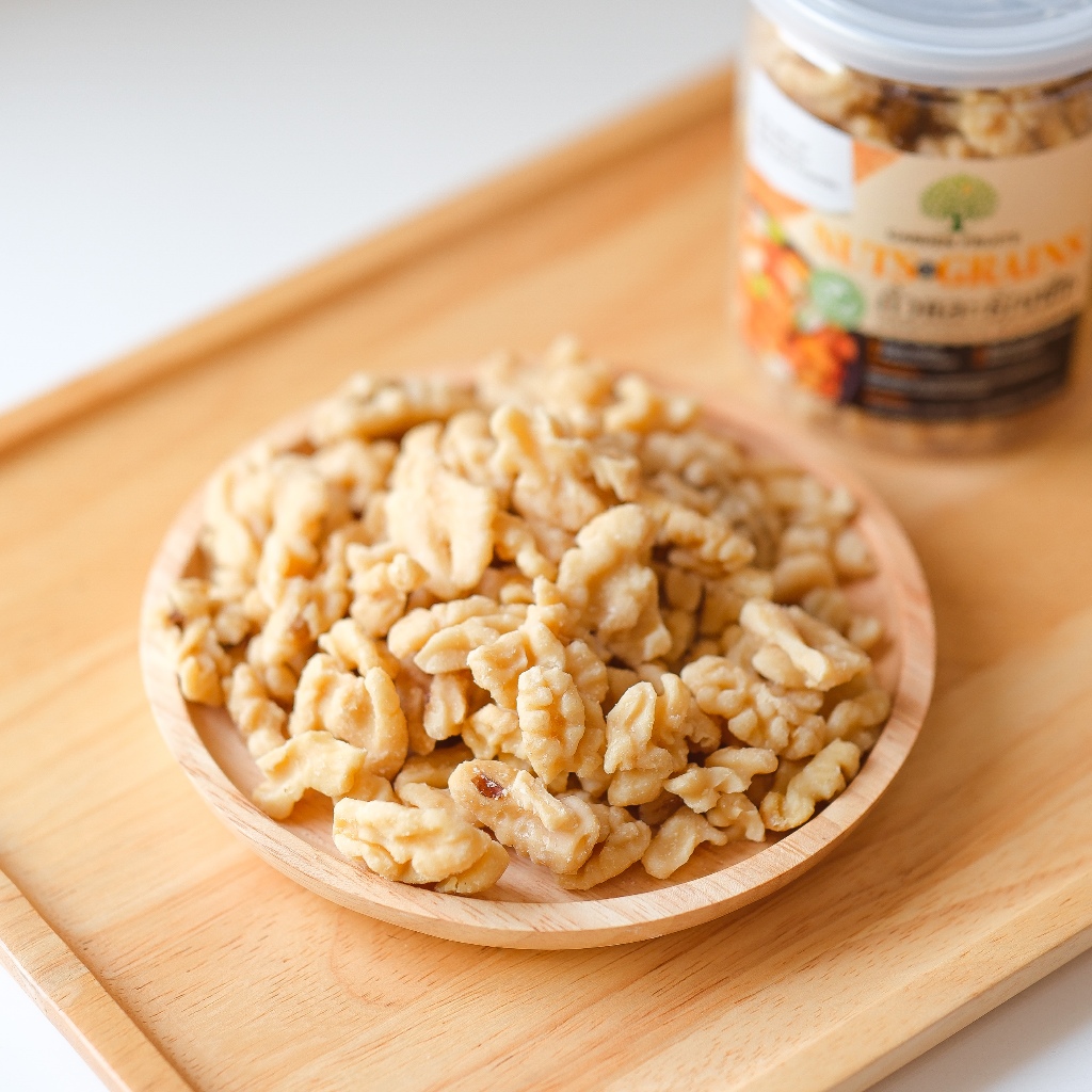 Roasted Snow Walnut วอลนัทหิมะอบ อบธรรมชาติพร้อมทาน ไม่มีรสขม ไม่ปรุงรส ไม่ใช้น้ำมัน ถั่วอบเพื่อสุขภาพ By Garden Fruits