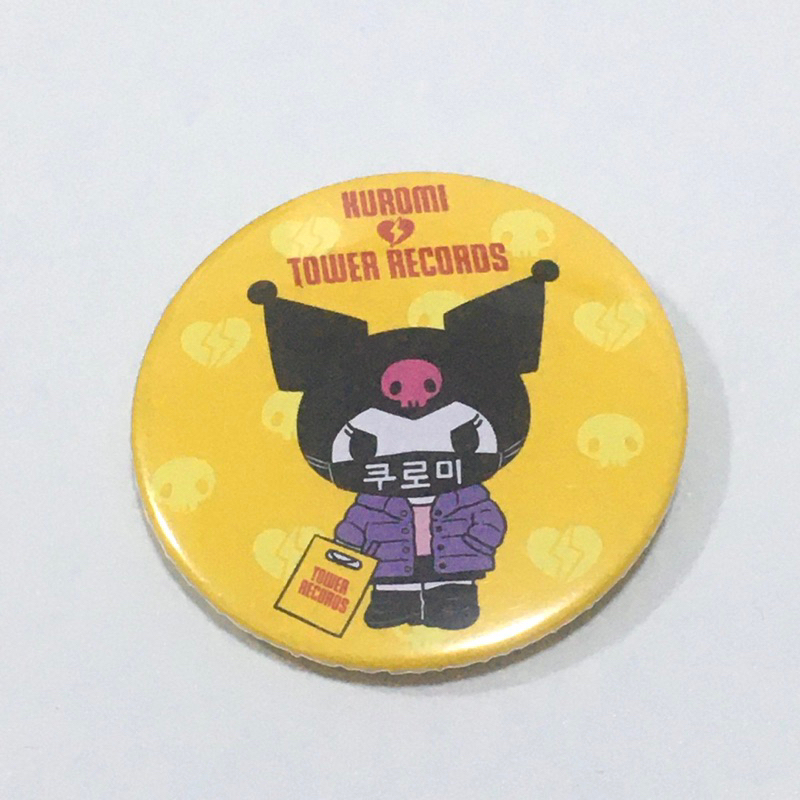 เข็มกลัดคุโรมิ kuromi x tower records sanrio