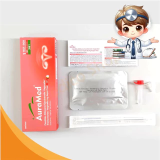 Auramed ชุดตรวจ ตกขาว/ตกเขียว/ตกเหลือง/อาการคันช่องคลอด 3 สายพันธุ์ (แบคทีเรีย, เชื้อราและโพรโทซัว atk