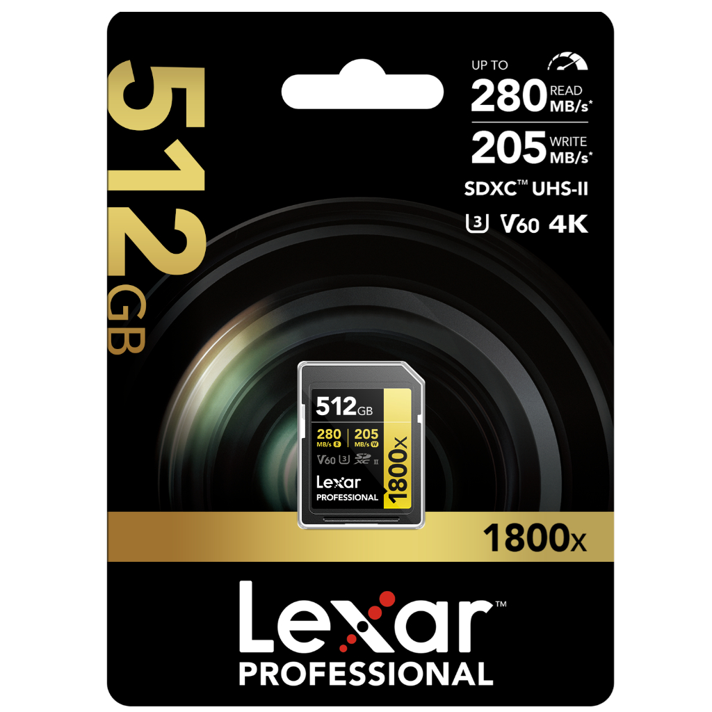 Lexar 512GB SDXC Professional 1800x