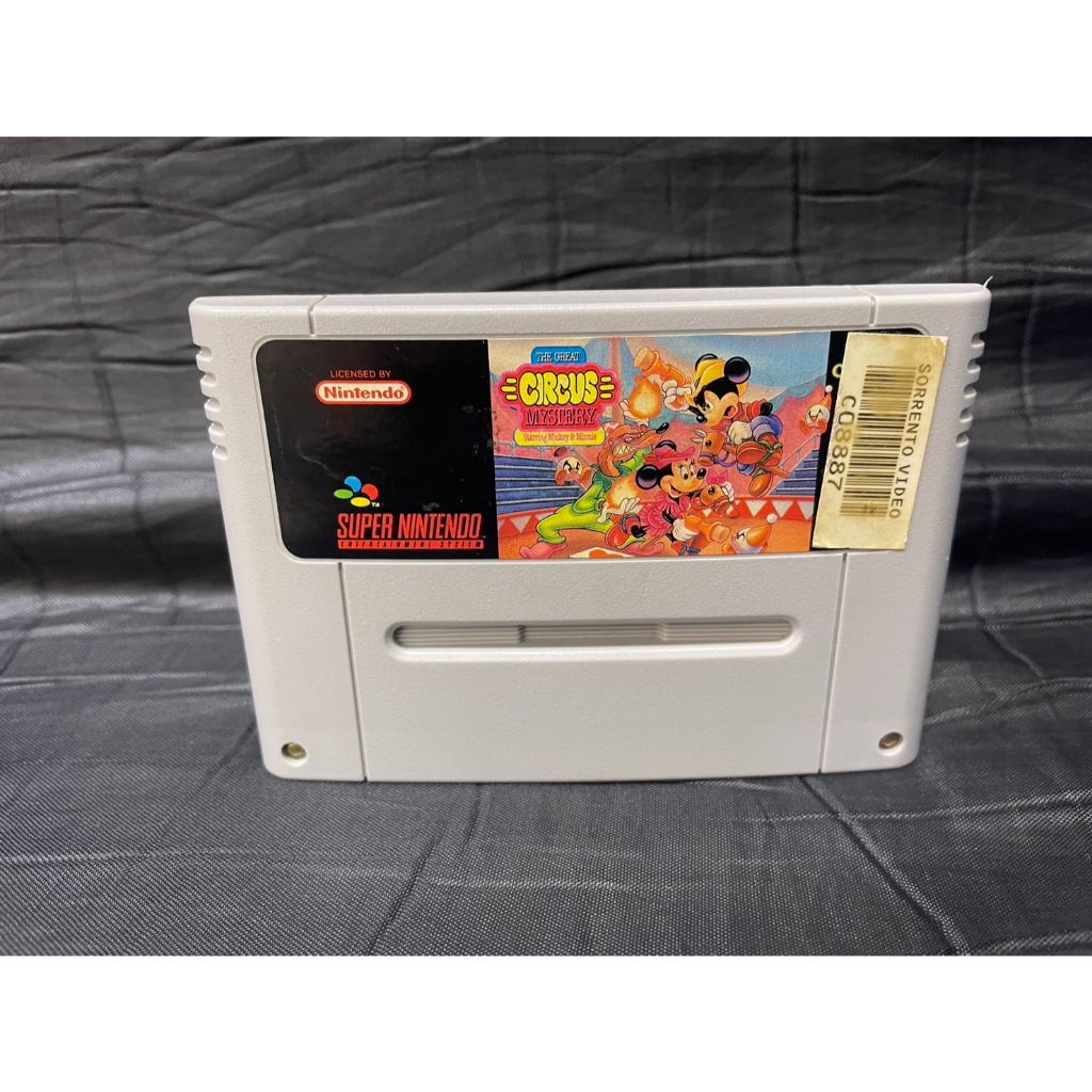 ตลับเกมส์  Super Nintendo Game : The Great Circus Mystery Starring Mickey & Minnie : SNES Pal Versio