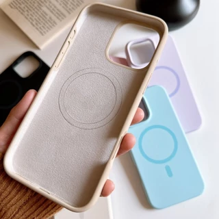 [i17] พร้อมส่ง R1868 เคสพรีเมี่ยมซิลิโคนชาร์จไร้สายวงแหวนแม่เหล็ก เคสไอโฟน สำหรับ iPhone13-16Promax