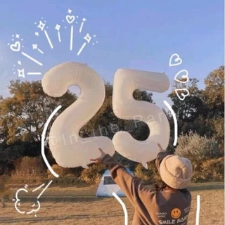 ร้านไทย ส่งไว ลูกโป่งตัวเลขสีขาว ลูกโป่งวันเกิด 32 นิ้ว 40 นิ้ว