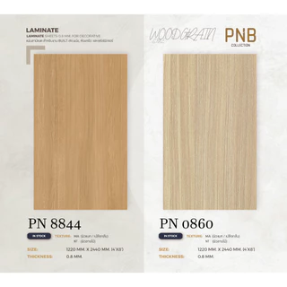 [ พร้อมส่ง ] PNB LAMINATE แผ่นลามิเนต 1.22 x 2.44 ม. หนา 0.8 มม. พื้นผิว MATT (High Pressure Laminate)