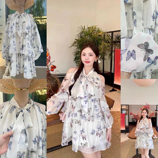 เดรสขนมชั้นลายดอก ป้ายypy งานนำเข้า พร้อมส่งจากไทย