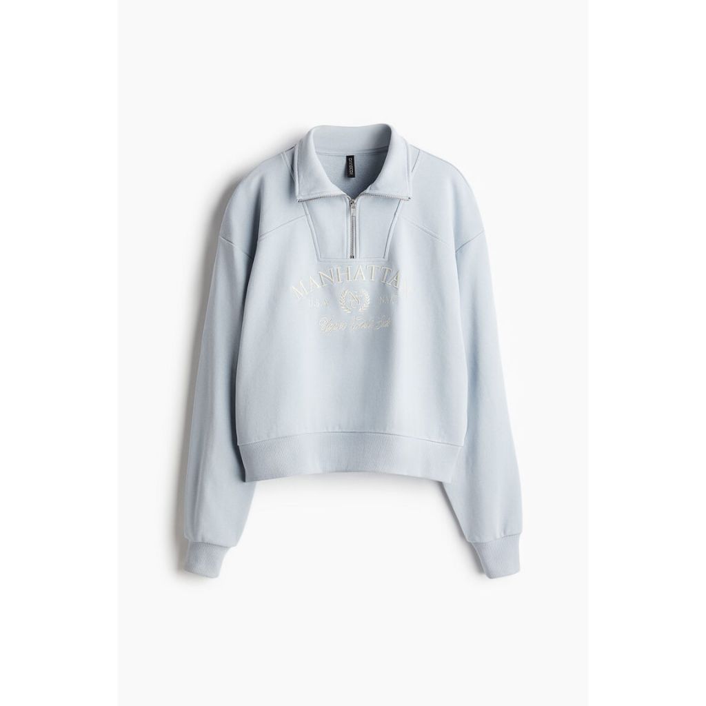 H&M Motif-detail zip-top sweatshirt Women Motif-detail zip-top sweatshirt 1273627_1