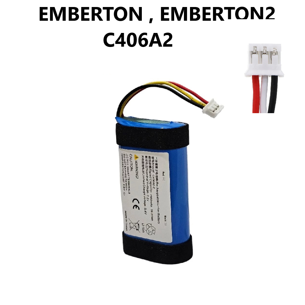 แบตเตอรี่ลำโพง C406A2 สำหรับ MARSHALL emberton emberton2 emberton II แบบ3pin