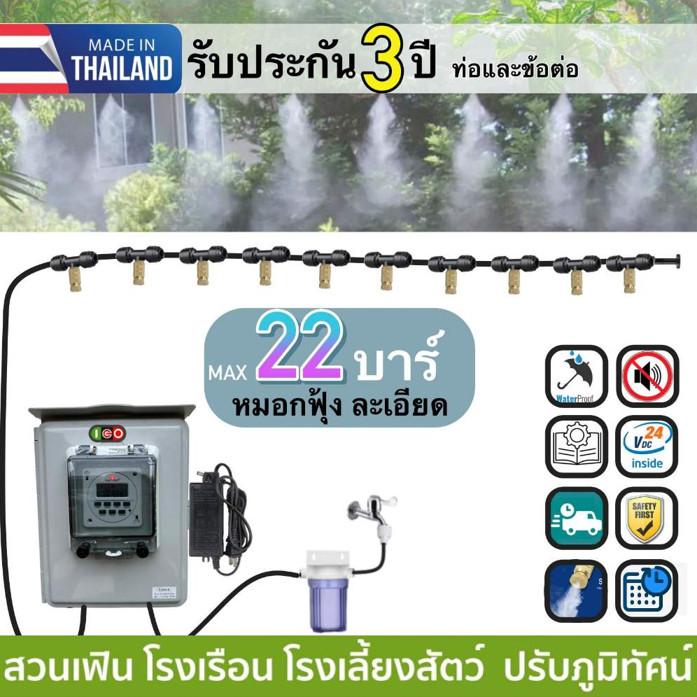 แรงที่สุดในร้านนี้ ชุดพ่นหมอก แรงดัน22บาร์ รับประกันเงียบมาก หัวพ่นทองเหลือง หมอกละเอียดสะใจ