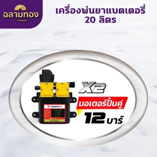 เครื่องพ่นยาแบตเตอรี่ ถังพ่นยาแบตเตอรี่ 20 ลิตร สีม่วง มอเตอร์ปั้มคู่ พ่นยา (ค.12-5)