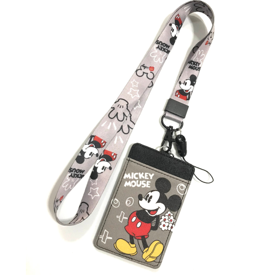 MICKEY M GB1 สายคล้องคอ สายคล้องบัตร ที่ใส่บัตร ซองใส่บัตร พร้อมสายคล้องคอ ลาย MICKEY M GB1 งานดี สว