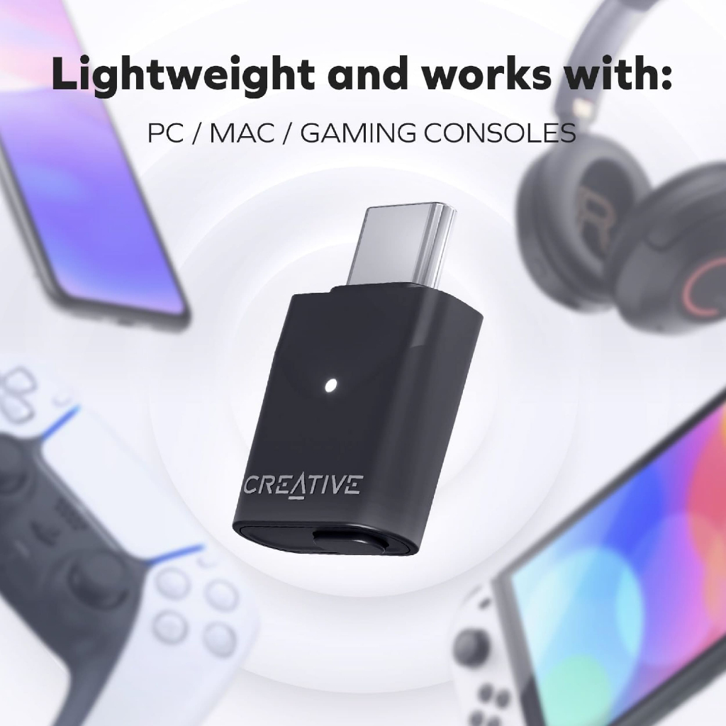 Creative BT-W6 Wireless Audio Transmitter Black การ์ดเสียง