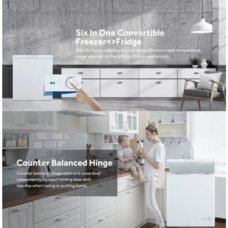Haier ตู้แช่ฝาทึบ 2 ระบบ เลือกแช่เย็นหรือแช่แข็ง ขนาด 7คิวรุ่น HFWS-205