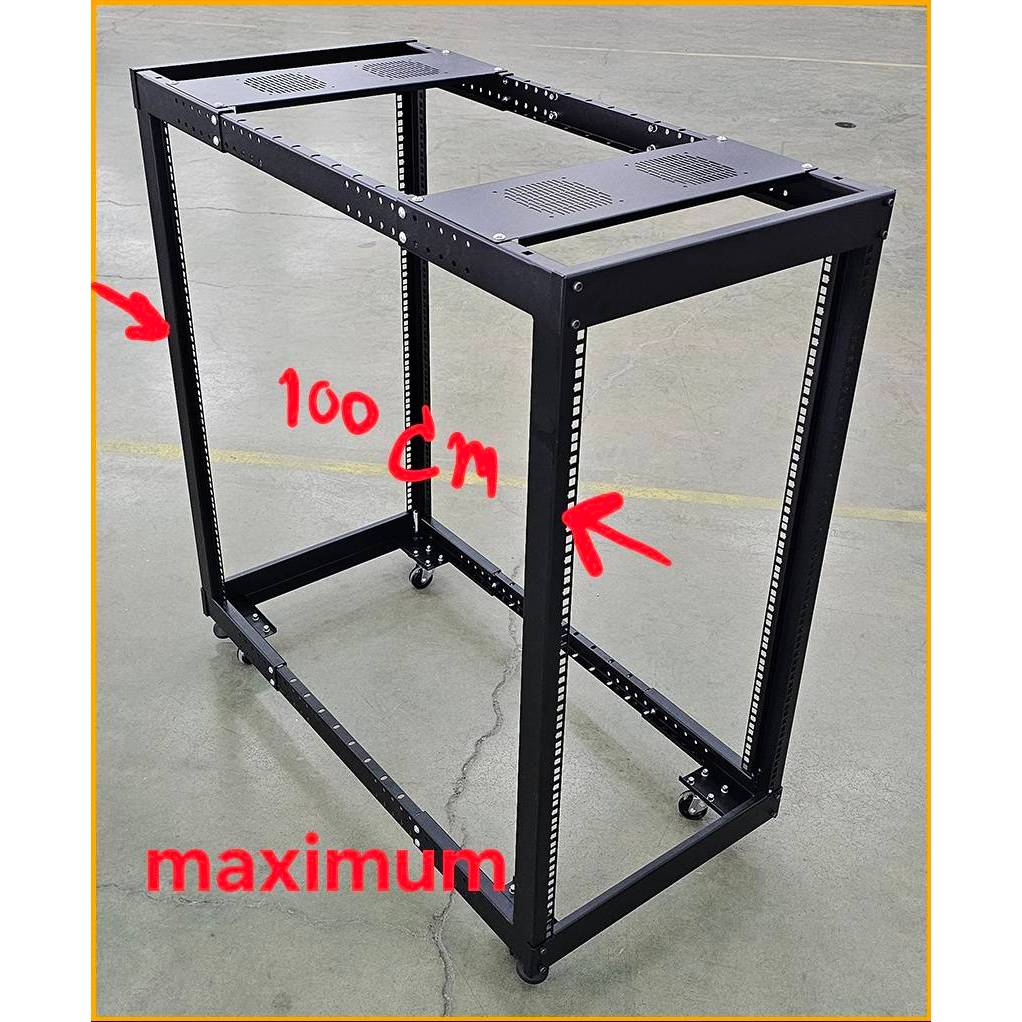 Open Rack 19” Knock down 15u,21u Ver.2 ปรับความลึกได้ ุ60cm-100cm.