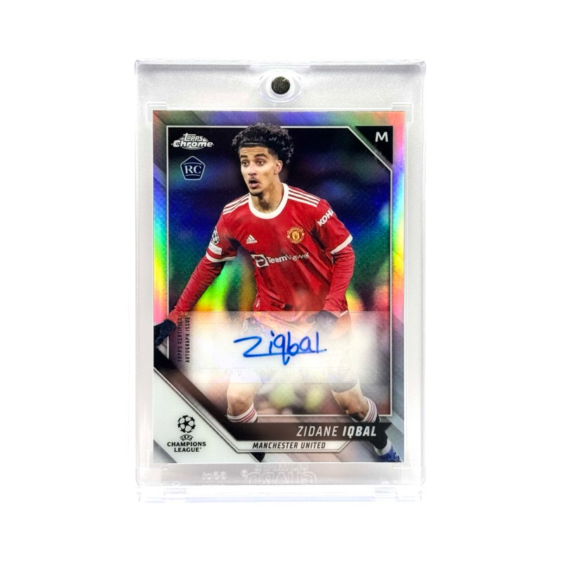 Topps Chrome UCL 21/22 Zidane Iqbal Manchester United Chrome Autograph