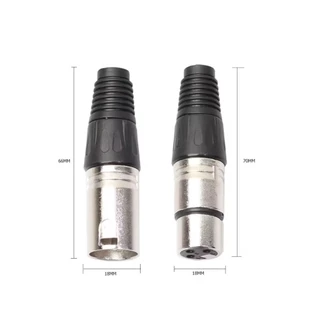 XLR MALE - XLR FEMALE ปลั๊ก - แจ็ค XLR ( ผู้ - เมีย ) CANNON ผู้-เมีย
