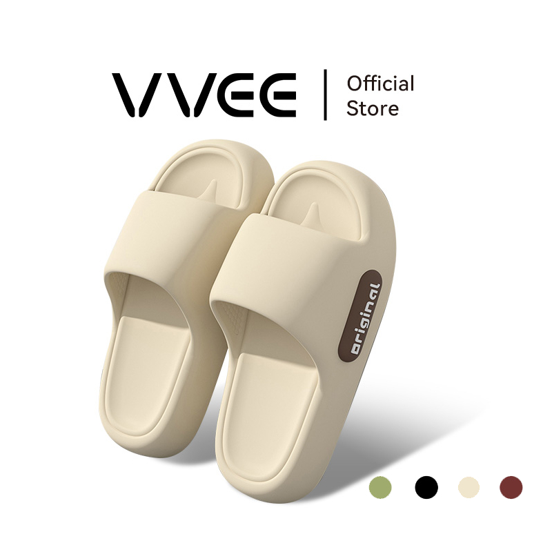 VVEE รองเท้าแตะใส่ในบ้าน Indoor Slippers รองเท้าแตะลำลอง นุ่มและสบาย กันลื่นและกันกลิ่น เรียบง่ายและมีสไตล์ Couple shoes