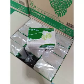 กระดาษเช็ดมือ หนา 2 ชั้น แบบแผ่น 250 แผ่น สีธรรมชาติ ยี่ห้อ CAS PRO รุ่น GO GREEN พร้อมส่ง