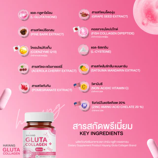 HAYANG GLUTA COLLAGEN ฮายัง กลูต้า คอลลาเจน 1กระปุก 30แคปซูล
